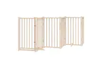 Vidaxl Dog Gate With Door Foldable 9 Panels 450 Cm Poplar Wood Vidaxl Dog Gate With Door Foldable 9 Panels 450 Cm Poplar Wood