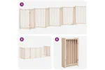 Vidaxl Dog Gate With Door Foldable 9 Panels 450 Cm Poplar Wood Vidaxl Dog Gate With Door Foldable 9 Panels 450 Cm Poplar Wood