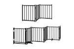 Vidaxl Dog Gate With Door Foldable 9 Panels Black 450 Cm Poplar Wood Vidaxl Dog Gate With Door Foldable 9 Panels Black 450 Cm Poplar Wood