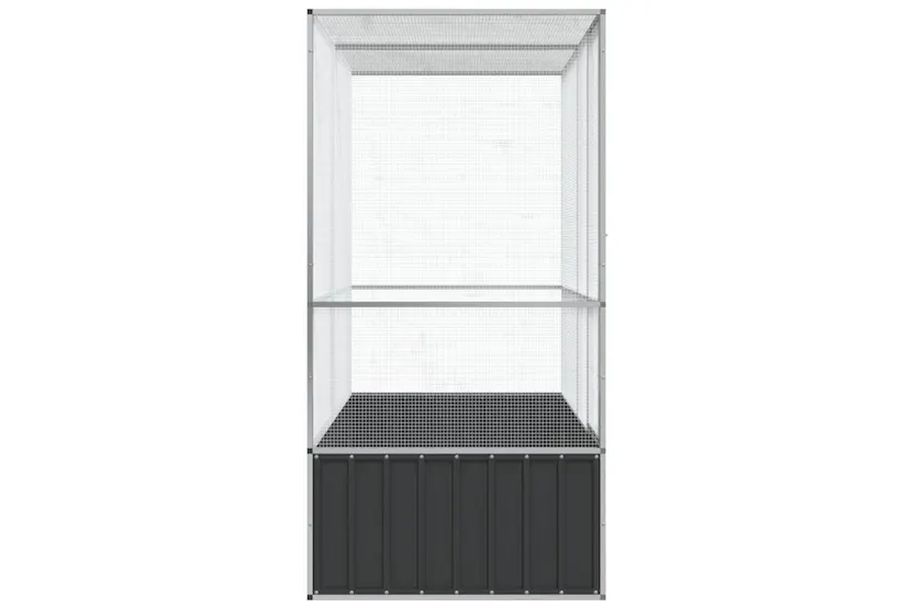 Vidaxl Aviary Silver 2105x107x212 Cm Steel Vidaxl Aviary Silver 2105x107x212 Cm Steel