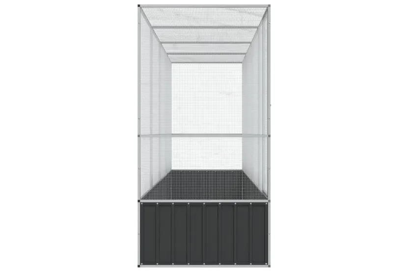Vidaxl Aviary With Extension Silver 4185x107x212 Cm Steel Vidaxl Aviary With Extension Silver 4185x107x212 Cm Steel