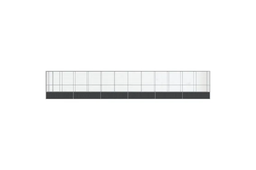 Vidaxl Aviary With Extension Silver 12505x107x212 Cm Steel Vidaxl Aviary With Extension Silver 12505x107x212 Cm Steel