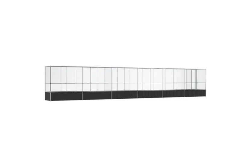 Vidaxl Aviary With Extension Silver 12505x107x212 Cm Steel Vidaxl Aviary With Extension Silver 12505x107x212 Cm Steel