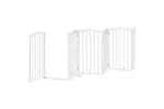 Vidaxl Dog Gate With Door Foldable 6 Panels White 300 Cmpoplar Wood Vidaxl Dog Gate With Door Foldable 6 Panels White 300 Cmpoplar Wood