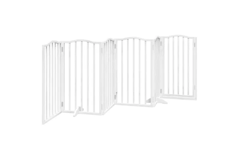 Vidaxl Dog Gate With Door Foldable 6 Panels White 300 Cmpoplar Wood Vidaxl Dog Gate With Door Foldable 6 Panels White 300 Cmpoplar Wood