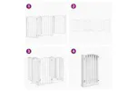 Vidaxl Dog Gate With Door Foldable 6 Panels White 300 Cmpoplar Wood Vidaxl Dog Gate With Door Foldable 6 Panels White 300 Cmpoplar Wood