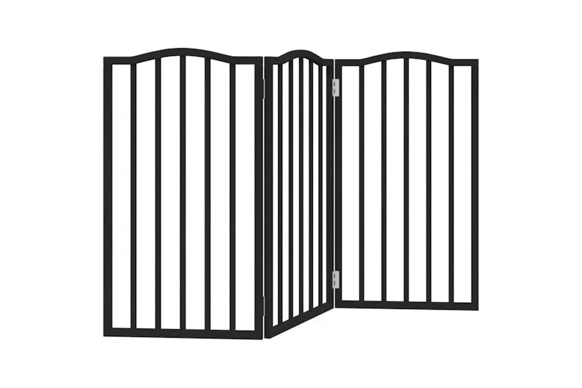 Vidaxl Dog Gate Foldable 3 Panels Black 150 Cmpoplar Wood Vidaxl Dog Gate Foldable 3 Panels Black 150 Cmpoplar Wood