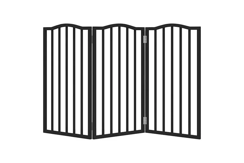 Vidaxl Dog Gate Foldable 3 Panels Black 150 Cmpoplar Wood Vidaxl Dog Gate Foldable 3 Panels Black 150 Cmpoplar Wood
