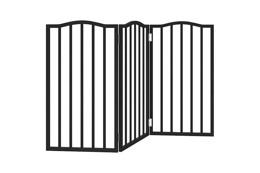 Vidaxl Dog Gate Foldable 3 Panels Black 150 Cmpoplar Wood Vidaxl Dog Gate Foldable 3 Panels Black 150 Cmpoplar Wood
