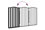 Vidaxl Dog Gate Foldable 3 Panels Black 150 Cmpoplar Wood Vidaxl Dog Gate Foldable 3 Panels Black 150 Cmpoplar Wood