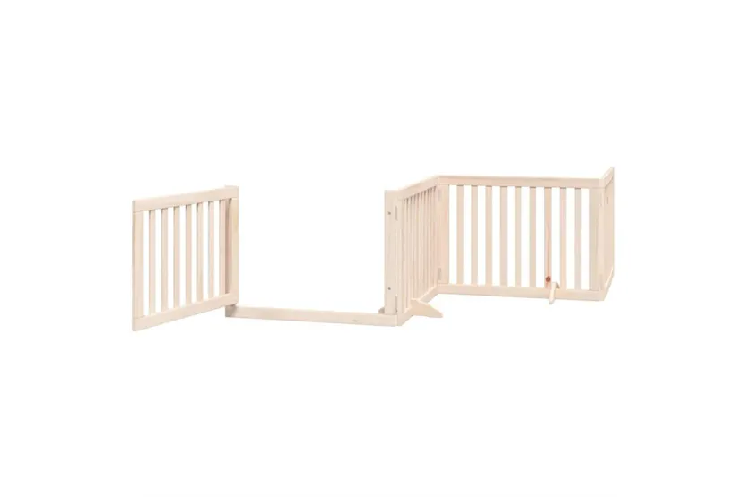 Vidaxl Dog Gate With Door Foldable 4 Panels 320 Cm Poplar Wood Vidaxl Dog Gate With Door Foldable 4 Panels 320 Cm Poplar Wood