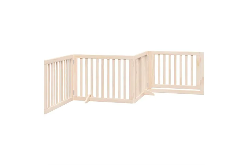 Vidaxl Dog Gate With Door Foldable 4 Panels 320 Cm Poplar Wood Vidaxl Dog Gate With Door Foldable 4 Panels 320 Cm Poplar Wood
