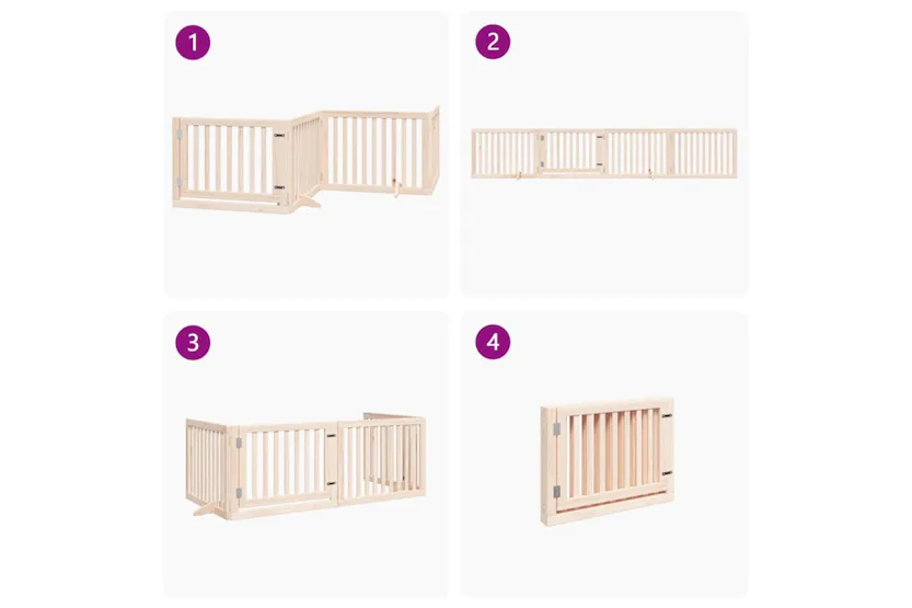 Vidaxl Dog Gate With Door Foldable 4 Panels 320 Cm Poplar Wood Vidaxl Dog Gate With Door Foldable 4 Panels 320 Cm Poplar Wood