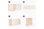 Vidaxl Dog Gate With Door Foldable 4 Panels 320 Cm Poplar Wood Vidaxl Dog Gate With Door Foldable 4 Panels 320 Cm Poplar Wood