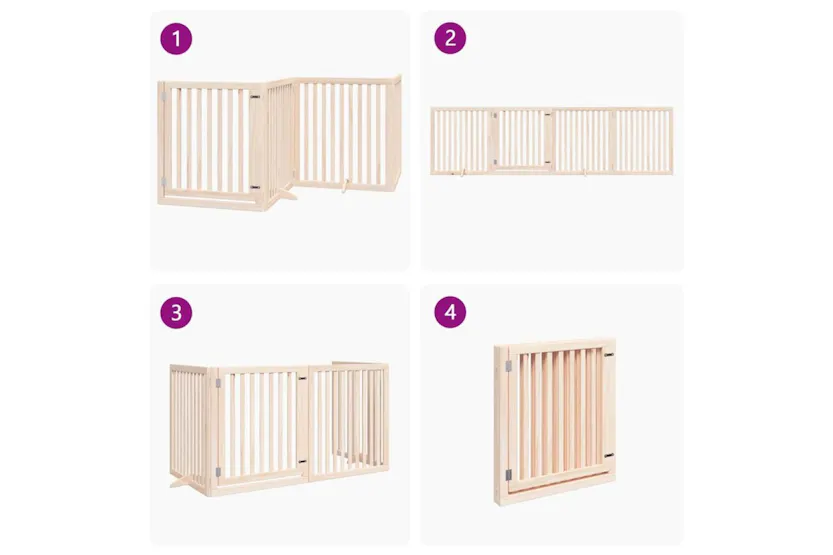 Vidaxl Dog Gate With Door Foldable 4 Panels 320 Cm Poplar Wood Vidaxl Dog Gate With Door Foldable 4 Panels 320 Cm Poplar Wood