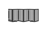 Vidaxl Dog Gate With Door Foldable 6 Panels Black 300 Cm Poplar Wood Vidaxl Dog Gate With Door Foldable 6 Panels Black 300 Cm Poplar Wood