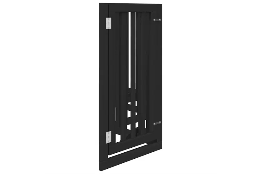 Vidaxl Dog Gate With Door Foldable 6 Panels Black 300 Cm Poplar Wood Vidaxl Dog Gate With Door Foldable 6 Panels Black 300 Cm Poplar Wood