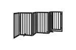 Vidaxl Dog Gate With Door Foldable 6 Panels Black 300 Cm Poplar Wood Vidaxl Dog Gate With Door Foldable 6 Panels Black 300 Cm Poplar Wood
