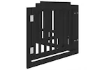 Vidaxl Dog Gate With Door Foldable 4 Panels Black 320 Cm Poplar Wood Vidaxl Dog Gate With Door Foldable 4 Panels Black 320 Cm Poplar Wood