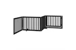 Vidaxl Dog Gate With Door Foldable 4 Panels Black 320 Cm Poplar Wood Vidaxl Dog Gate With Door Foldable 4 Panels Black 320 Cm Poplar Wood