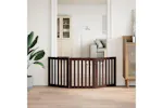 Vidaxl Dog Gate Foldable 3 Panels Brown 150 Cm Poplar Wood Vidaxl Dog Gate Foldable 3 Panels Brown 150 Cm Poplar Wood
