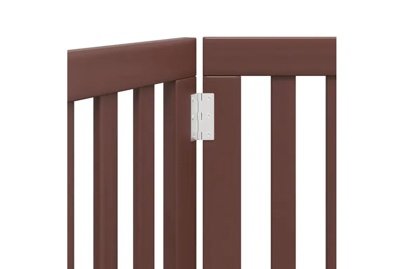 Vidaxl Dog Gate Foldable 3 Panels Brown 150 Cm Poplar Wood Vidaxl Dog Gate Foldable 3 Panels Brown 150 Cm Poplar Wood