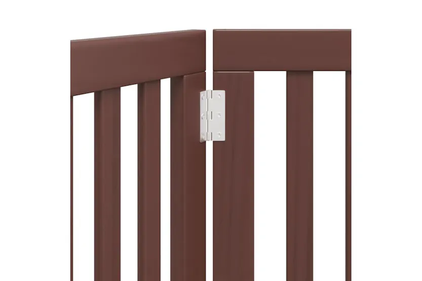 Vidaxl Dog Gate Foldable 3 Panels Brown 150 Cm Poplar Wood Vidaxl Dog Gate Foldable 3 Panels Brown 150 Cm Poplar Wood