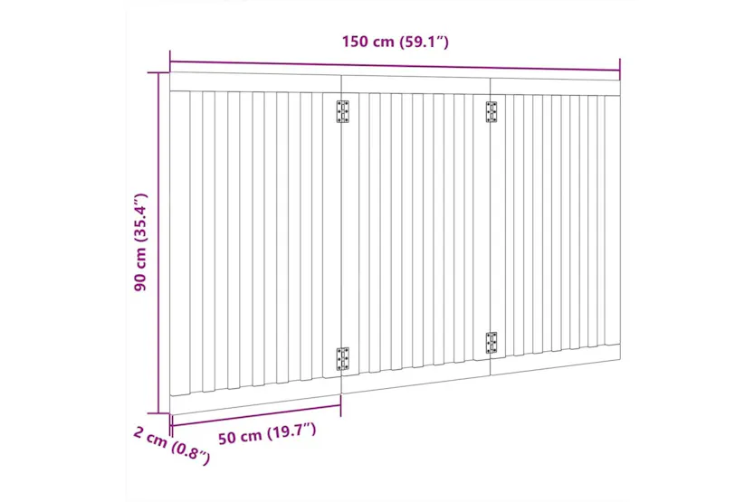 Vidaxl Dog Gate Foldable 3 Panels Brown 150 Cm Poplar Wood Vidaxl Dog Gate Foldable 3 Panels Brown 150 Cm Poplar Wood