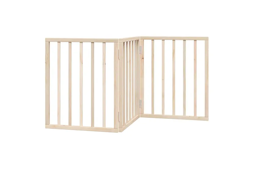 Vidaxl Dog Gate Foldable 3 Panels 150 Cm Poplar Wood Vidaxl Dog Gate Foldable 3 Panels 150 Cm Poplar Wood