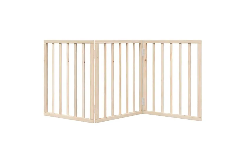 Vidaxl Dog Gate Foldable 3 Panels 150 Cm Poplar Wood Vidaxl Dog Gate Foldable 3 Panels 150 Cm Poplar Wood