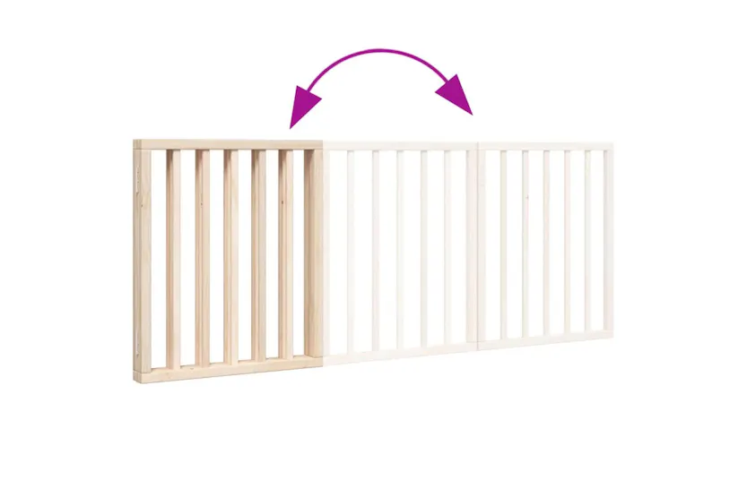 Vidaxl Dog Gate Foldable 3 Panels 150 Cm Poplar Wood Vidaxl Dog Gate Foldable 3 Panels 150 Cm Poplar Wood