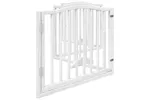 Vidaxl Dog Gate With Door Foldable 4 Panels White 320 Cm Poplar Wood Vidaxl Dog Gate With Door Foldable 4 Panels White 320 Cm Poplar Wood