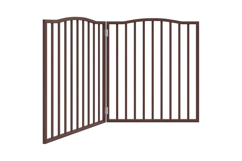 Vidaxl Dog Gate Foldable 2 Panels Brown Oak 160 Cm Poplar Wood Vidaxl Dog Gate Foldable 2 Panels Brown Oak 160 Cm Poplar Wood