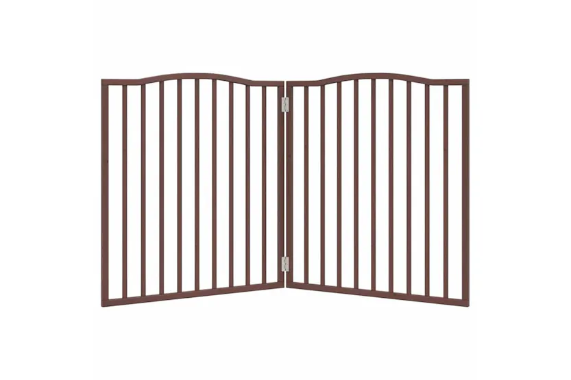 Vidaxl Dog Gate Foldable 2 Panels Brown Oak 160 Cm Poplar Wood Vidaxl Dog Gate Foldable 2 Panels Brown Oak 160 Cm Poplar Wood