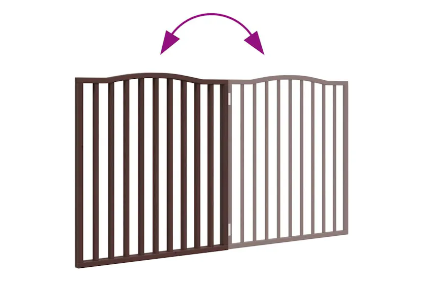 Vidaxl Dog Gate Foldable 2 Panels Brown Oak 160 Cm Poplar Wood Vidaxl Dog Gate Foldable 2 Panels Brown Oak 160 Cm Poplar Wood