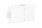 Vidaxl Dog Gate Foldable 2 Panels Brown Oak 160 Cm Poplar Wood Vidaxl Dog Gate Foldable 2 Panels Brown Oak 160 Cm Poplar Wood