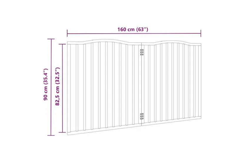 Vidaxl Dog Gate Foldable 2 Panels Brown Oak 160 Cm Poplar Wood Vidaxl Dog Gate Foldable 2 Panels Brown Oak 160 Cm Poplar Wood
