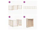 Vidaxl Dog Gate With Door Foldable 6 Panels 300 Cm Solid Wood Fir Vidaxl Dog Gate With Door Foldable 6 Panels 300 Cm Solid Wood Fir