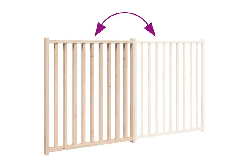 Vidaxl Dog Gate Foldable 2 Panels 160 Cm Solid Wood Fir Vidaxl Dog Gate Foldable 2 Panels 160 Cm Solid Wood Fir