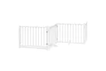 Vidaxl Dog Gate With Door Foldable 4 Panels White 320 Cm Solid Wood Fir Vidaxl Dog Gate With Door Foldable 4 Panels White 320 Cm Solid Wood Fir