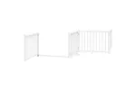 Vidaxl Dog Gate With Door Foldable 4 Panels White 320 Cm Solid Wood Fir Vidaxl Dog Gate With Door Foldable 4 Panels White 320 Cm Solid Wood Fir