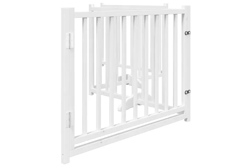 Vidaxl Dog Gate With Door Foldable 4 Panels White 320 Cm Solid Wood Fir Vidaxl Dog Gate With Door Foldable 4 Panels White 320 Cm Solid Wood Fir