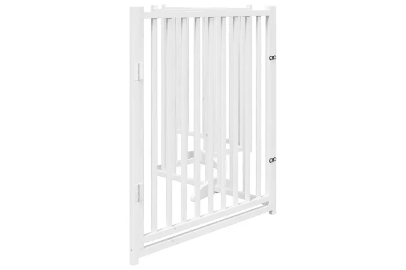 Vidaxl Dog Gate With Door Foldable 4 Panels White 320 Cm Solid Wood Fir Vidaxl Dog Gate With Door Foldable 4 Panels White 320 Cm Solid Wood Fir