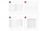Vidaxl Dog Gate With Door Foldable 4 Panels White 320 Cm Solid Wood Fir Vidaxl Dog Gate With Door Foldable 4 Panels White 320 Cm Solid Wood Fir