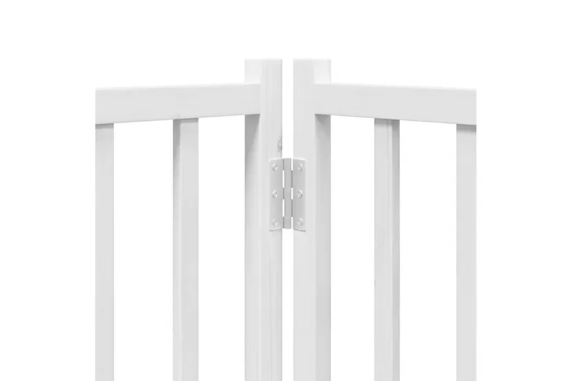 Vidaxl Dog Gate With Door Foldable 4 Panels White 320 Cm Solid Wood Fir Vidaxl Dog Gate With Door Foldable 4 Panels White 320 Cm Solid Wood Fir