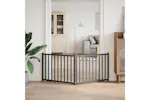 Vidaxl Dog Gate Foldable 2 Panels Black 160 Cm Solid Wood Fir Vidaxl Dog Gate Foldable 2 Panels Black 160 Cm Solid Wood Fir