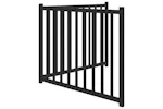 Vidaxl Dog Gate Foldable 2 Panels Black 160 Cm Solid Wood Fir Vidaxl Dog Gate Foldable 2 Panels Black 160 Cm Solid Wood Fir