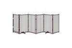 Vidaxl Dog Gate With Door Foldable 6 Panels Brown Oak 300 Cm Solid Wood Fir Vidaxl Dog Gate With Door Foldable 6 Panels Brown Oak 300 Cm Solid Wood Fir