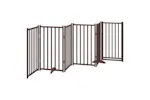 Vidaxl Dog Gate With Door Foldable 6 Panels Brown Oak 300 Cm Solid Wood Fir Vidaxl Dog Gate With Door Foldable 6 Panels Brown Oak 300 Cm Solid Wood Fir