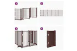 Vidaxl Dog Gate With Door Foldable 6 Panels Brown Oak 300 Cm Solid Wood Fir Vidaxl Dog Gate With Door Foldable 6 Panels Brown Oak 300 Cm Solid Wood Fir